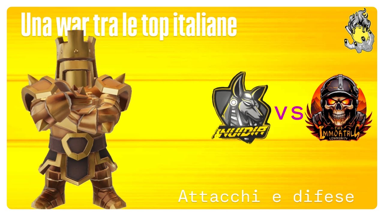 War in top Ita | INVIDIA PKTR vs INMORTALS | Attacchi e difese COC
