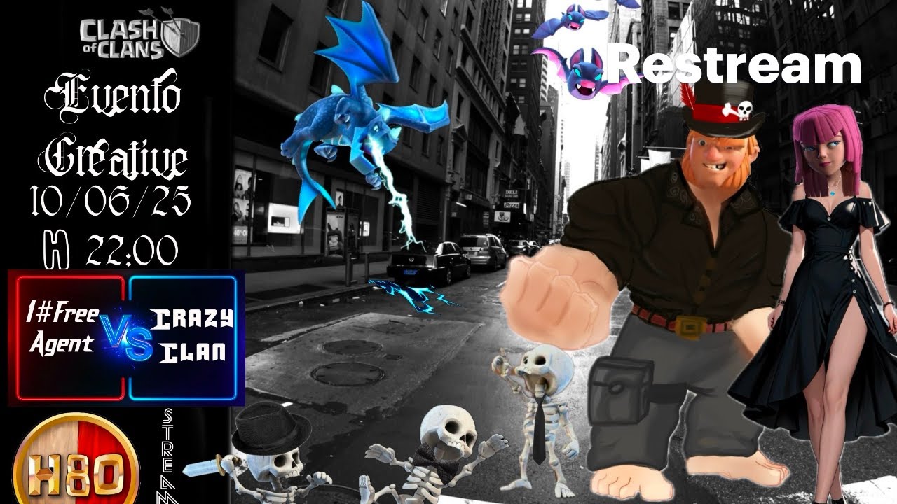 Evento creative | Free Agent vs Crazy Clan | Coc Ita